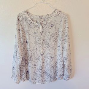 Loft Women’s sheer long sleeve top.  NWT